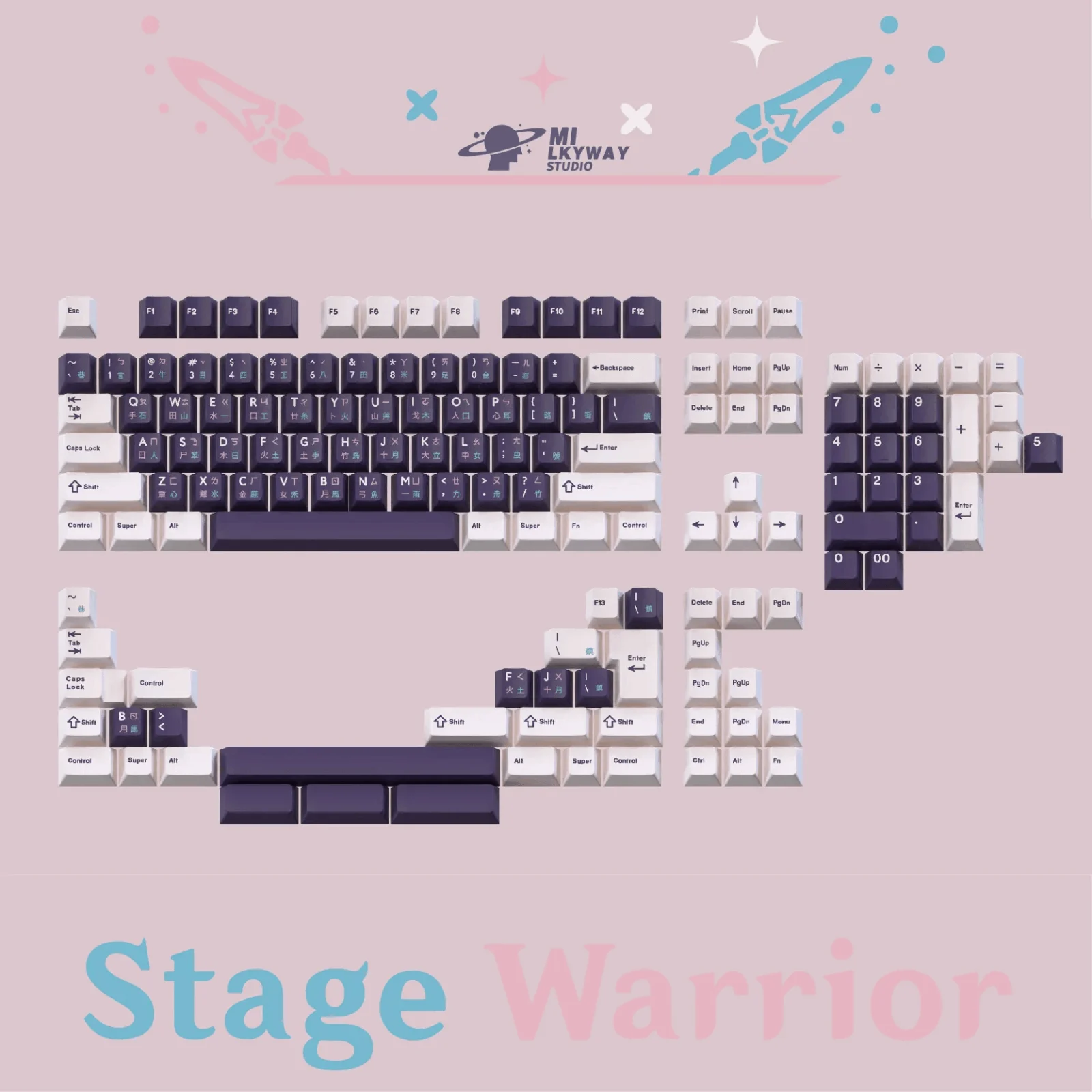 Keycaps-Klub: MW Stage Warrior – Pastell-Oper trifft ISO-DE MW Stage Warrior Keycaps