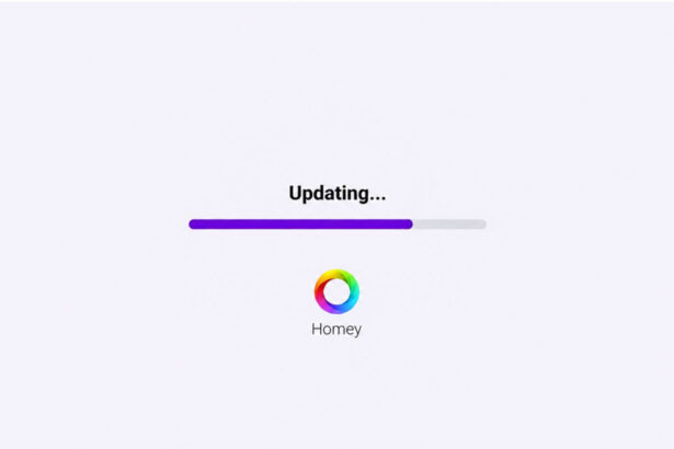Homey Geräteaktualisierungen: Update-Fortschrittsbalken mit Homey-Logo