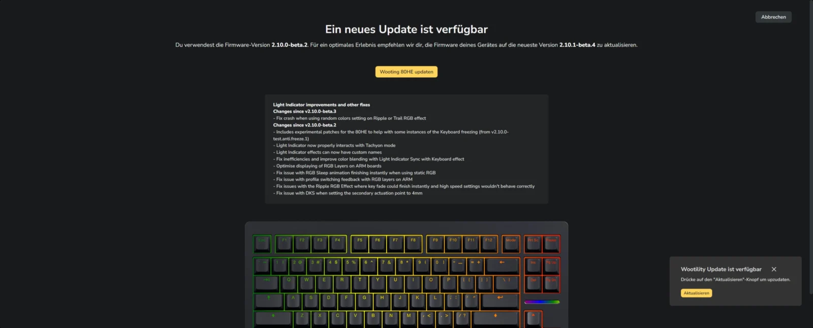 Wooting 80HE Test: Hall-Effect trifft Rapid Trigger – Gaming und Custom vereint? Benutzerdefinierte mechanische Tastatur mit farblich hervorgehobenen Keycaps für Gaming und Tippen.