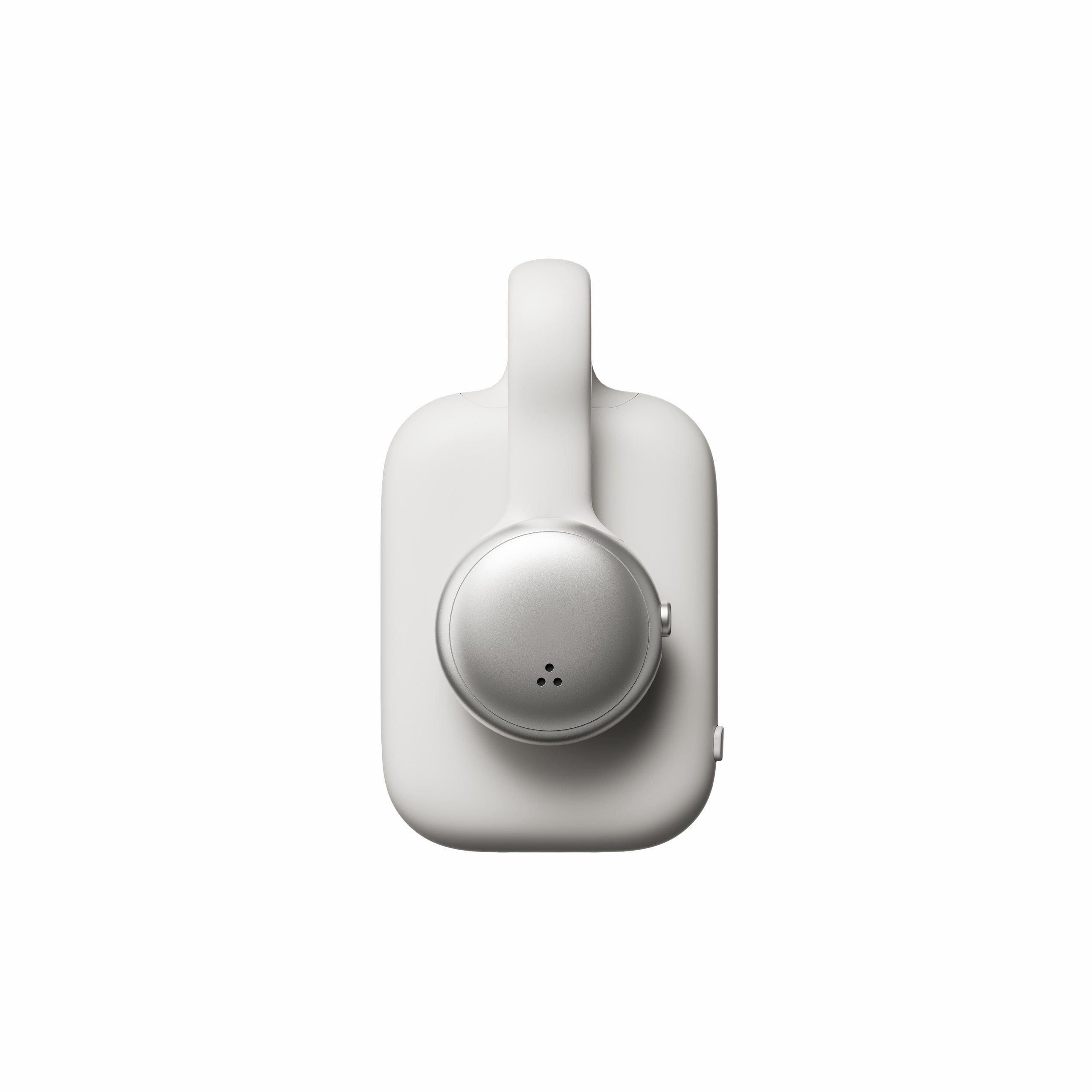 SwitchBot KI MindClip in Silber vor weißem Hintergrund