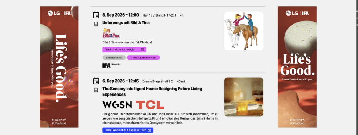 IFA 2026 mit Kindern: Wenn ich in Berlin wohnen würde, wäre ich heute da Bildschirmfoto 2026 09 06 um 09.59.04 • techboys.de