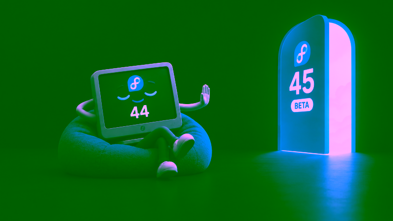 Fedora 45 Beta: Beitragsbild zum Artikel über die Änderungen für Umsteiger
