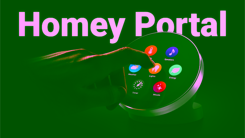 Homey Portal: rundes 2,8-Zoll-Touchdisplay mit Edelstahl-Drehring auf dem Standfuß, Pressebild Athom