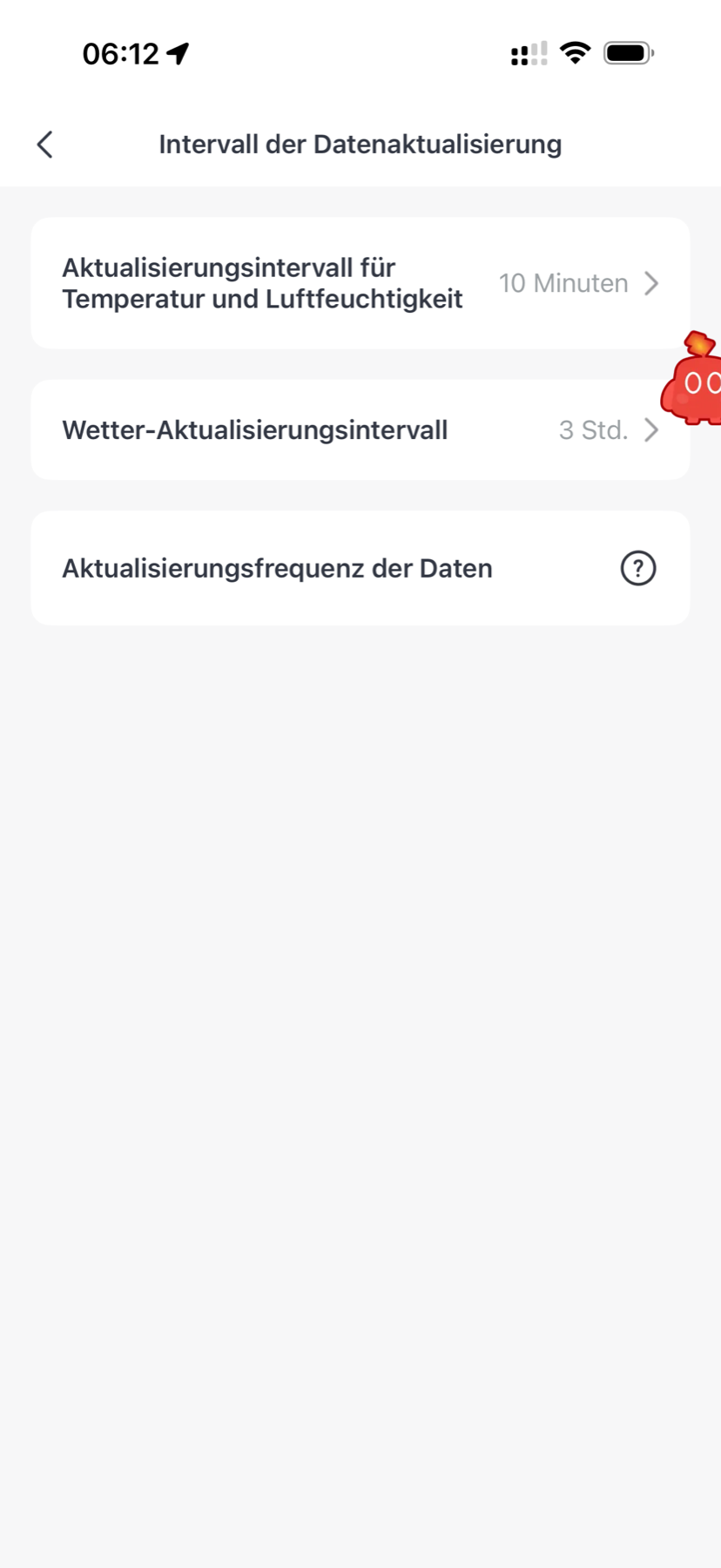SwitchBot Wetterstation Test: Schönes E-Ink, winzige Schrift, zickige App Intervall der Datenaktualisierung: Temperatur und Luftfeuchtigkeit alle 10 Minuten, Wetter alle 3 Stunden