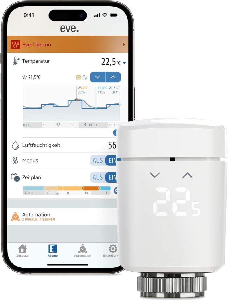 Eve Thermo (Matter, 4. Gen.) Smartes Heizkörperthermostat