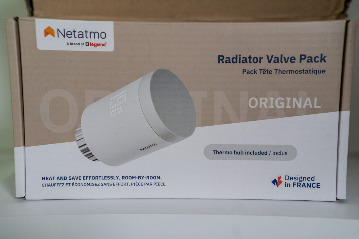Netatmo Heizkörperthermostat Test: Endlich Matter, aber nur mit Hub Verpackung des Netatmo Radiator Valve Pack ORIGINAL mit Hinweis Thermo hub included