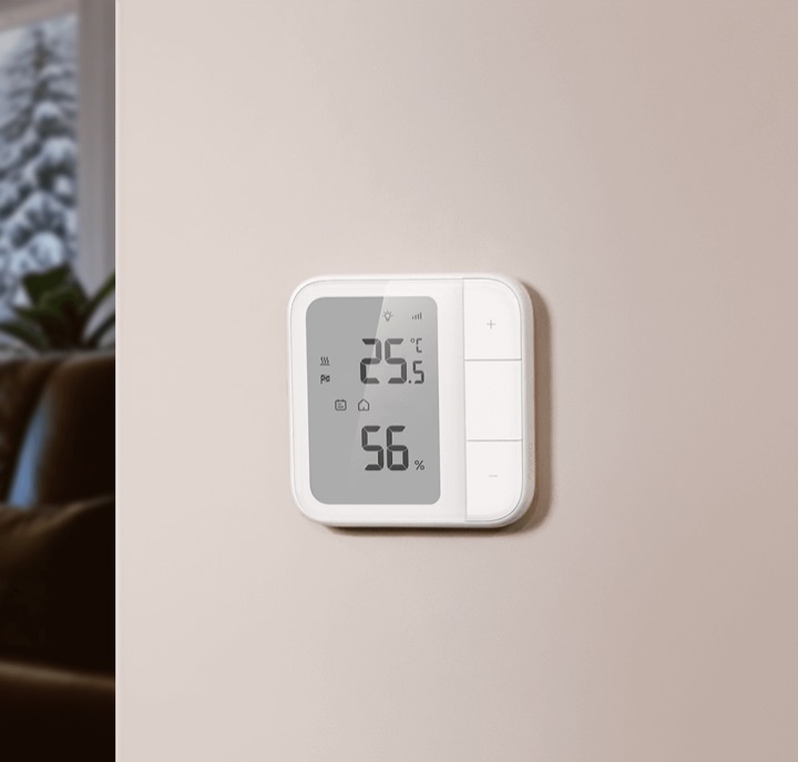 Aqara Floor Heating Thermostat W500 an der Wand, ein Wandthermostat für elektrische Fußbodenheizung