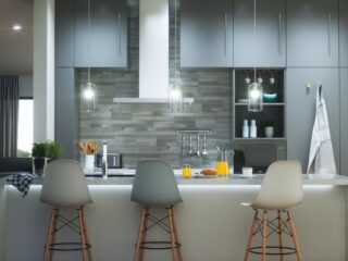 Nanoleaf Adaptive Lighting: Küche mit kaltweißem Tageslicht aus smarten Lampen