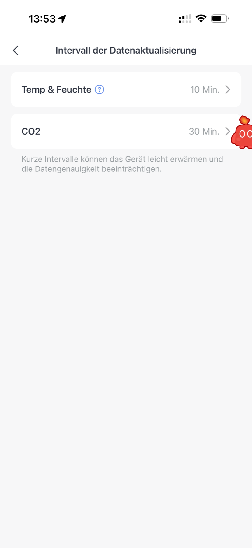 SwitchBot Meter Pro CO2 Test: Der Sensor, der einen sanft zum Lüften erzieht Intervall der Datenaktualisierung: Temperatur und Feuchte alle 10 Minuten, CO2 alle 30 Minuten